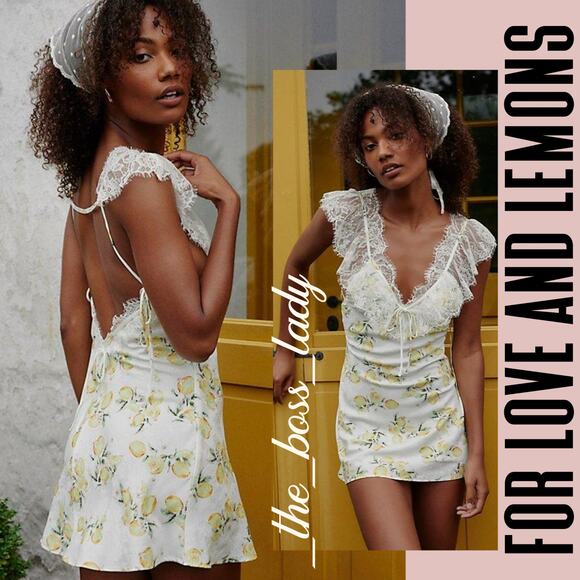 For Love And Lemons Dresses & Skirts - For Love & Lemons dress mini dress lace slip satin open back